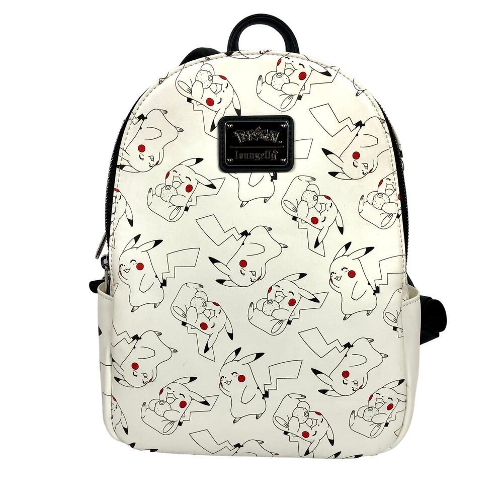 Loungefly Pokemon Pikachu Mini Backpack White 2019 Retired EUC